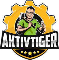 Logo Aktivtiger auf Gartenfibel.com (gelb) in 200